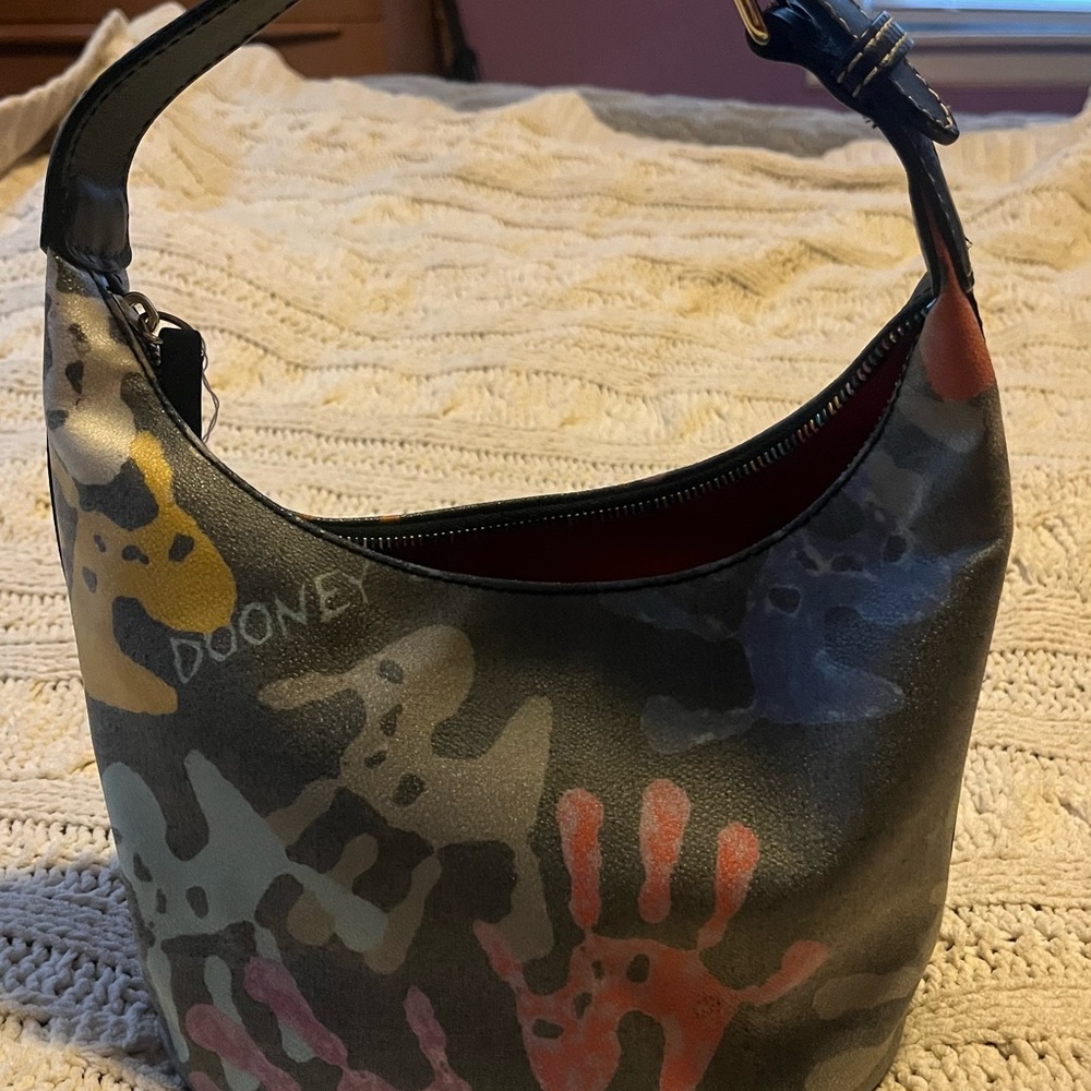 Dooney & Bourke Colorful Handprint Hobo Bag